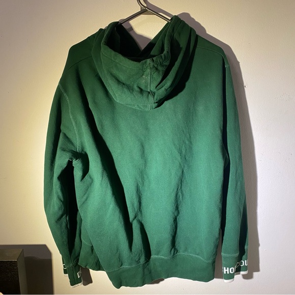 DC SHOES skateboard type green hoodie with graphics on sleeve cuffs - Picture 8 of 8